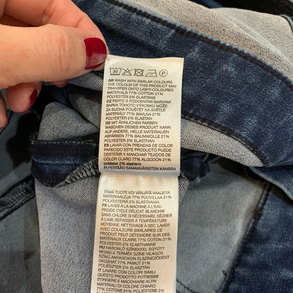 Cheap Monday Dungaree Spray Dark Wash Skinny Denim Overalls size M - Picture 11 of 12